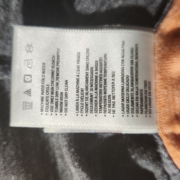 Orange and Navy Zip-Up Hoodie with Blue and White Puffy "D" - Picture 5 of 5